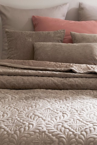 Couvre-lit Flower Taupe
