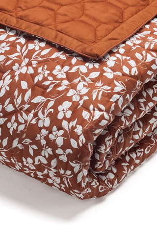 Couvre-lit en satin de coton 80 fils/cm² - Terracotta