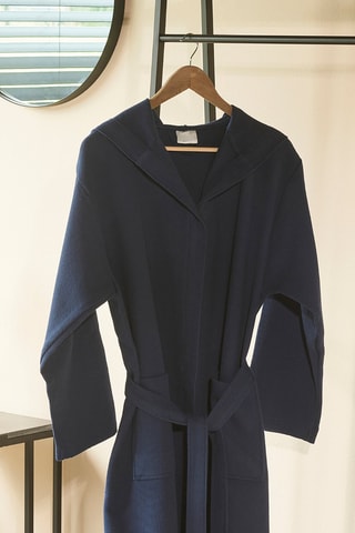 Peignoir avec capuche - Bleu foncé