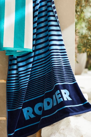 Drap de plage Lino - Bleu - 90 x 180 cm