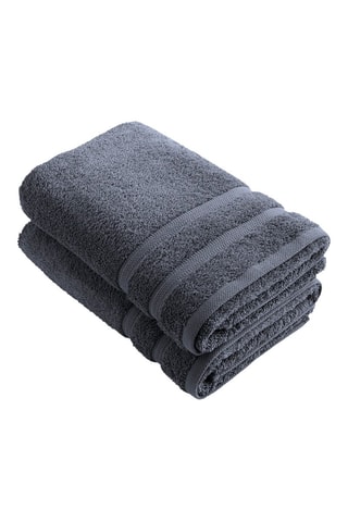 2 draps de bain Cague - Bleu gris - 70 x 140 cm