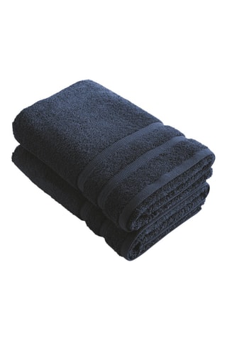 2 draps de douche Bleu foncé - 70 x 140 cm