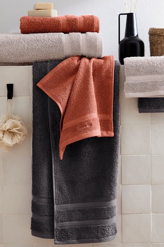 2 serviettes de toilette Gris foncé - 50 x 100 cm