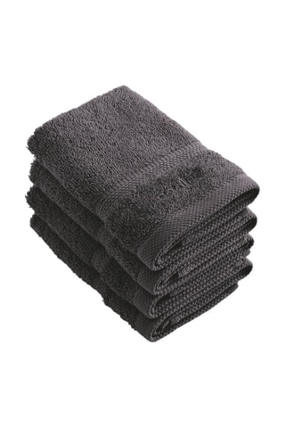 4 serviettes invité Gris foncé - 30 x 30 cm