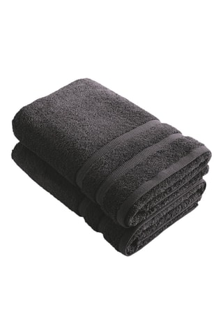 2 draps de douche Gris foncé - 70 x 140 cm