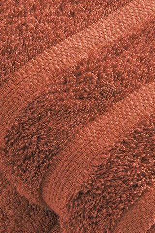 2 serviettes de toilette Terracotta - 50 x 100 cm