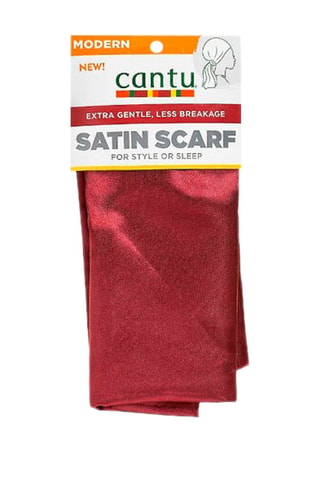 Foulard da notte in raso - Capelli ricci - Rosso - Rosso