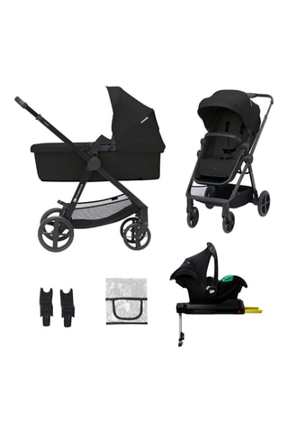 Poussette Newly 4 en 1 Mink Pro  - Dès la naissance - Jusqu'à 22 kg - Noir et beige