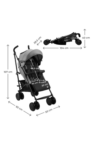 Poussette Siesta 2 - Dès 6 mois - 22 kg - Gris