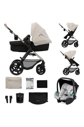 Poussette trio + accessoires Moov 2 - Dès la naissance - Jusqu'à 27 kg - Gris