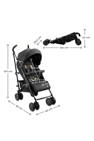 Poussette Siesta 2 - Dès 6 mois - 22 kg - Noir