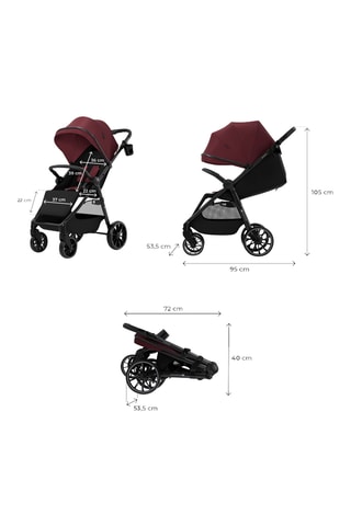 Poussette Grande 2 - Jusqu'à 4 ans - Jusqu'à 22 kg - Gris