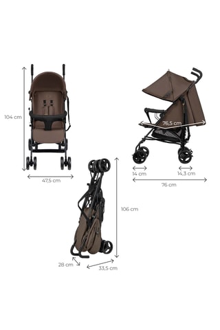 Poussette Tik - Dès 6 mois - 15 kg - Marron
