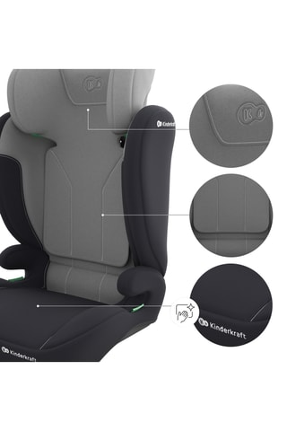 Siège-auto évolutif I-Spark 2 Plus - De 3,5 à 12 ans - De 100 à 150 cm - Jusqu’à 36 kg - Gris