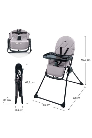 Chaise haute pliable 2-en-1 Binci - Dès 3 mois - Jusqu'à 15 kg