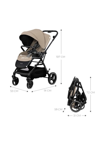 Poussette + accessoires Yoxi  - 4 ans - Jusqu'à 27 kg - Beige