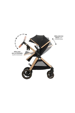 Poussette Esme 3-en-1  - Dès la naissance - Jusqu'à 22 kg - Noir et doré