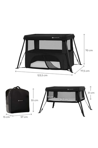 Lit de voyage 3-en-1 Cami - Dès la naissance - Jusqu'à 15 kg - Noir