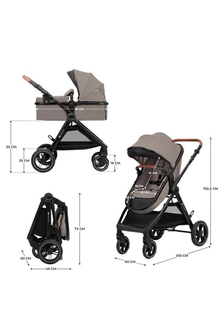 Poussette Esme 3-en-1  - Dès la naissance - Jusqu'à 22 kg - Noir et beige
