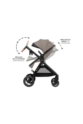 Poussette Esme 3-en-1  - Dès la naissance - Jusqu'à 22 kg - Noir et beige