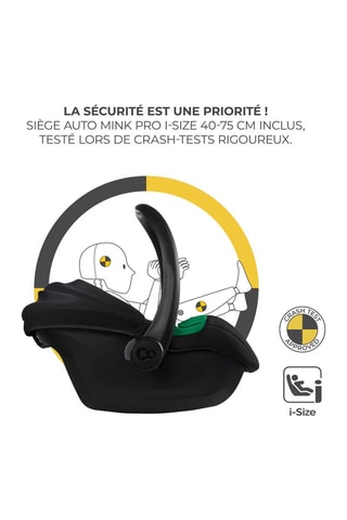 Poussette Esme 3-en-1  - Dès la naissance - Jusqu'à 22 kg - Noir et beige