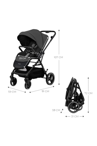 Poussette Yoxi - Dès la naissance - Jusqu'à 22 kg - Gris