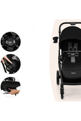 Poussette Yoxi - Dès la naissance - Jusqu'à 22 kg - Noir