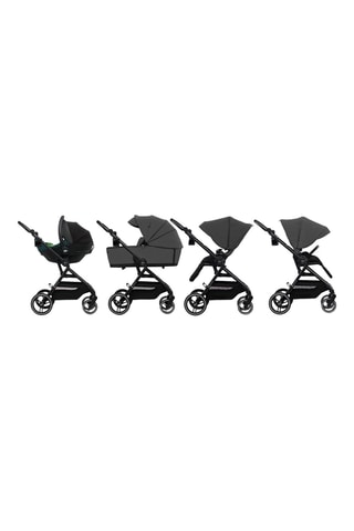 Poussette 2 en 1 Yoxi - Dès la naissance - Jusqu'à 22 kg - Gris