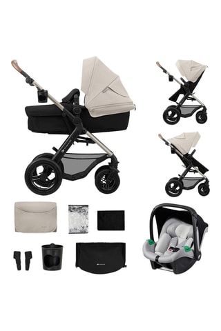 Poussette trio + accessoires Moov 2 Air - Dès la naissance - Jusqu'à 27 kg - Gris