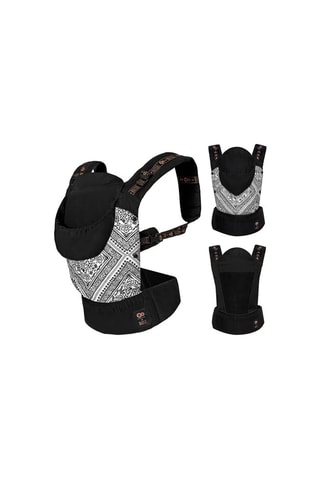 Porte-bébé ergonomique Huggy - Dès 3 mois - Jusqu'à 20 kg - Blanc et gris