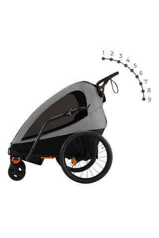 Remorque pour vélo 2-en-1 Nava Walk - Dès 6 mois - Jusqu'à 60 kg