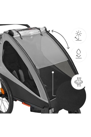 Remorque pour vélo 2-en-1 Nava Walk - Dès 6 mois - Jusqu'à 60 kg