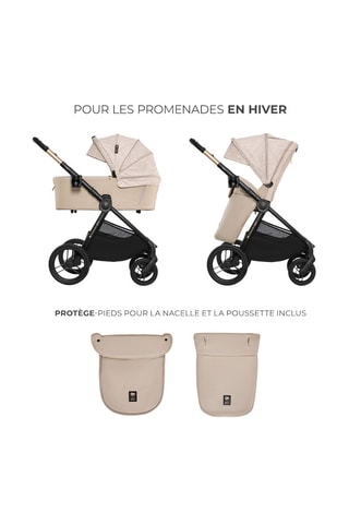 Poussette + accessoires Nea 2  - Dès la naissance - Jusqu'à 27 kg - Noir et beige