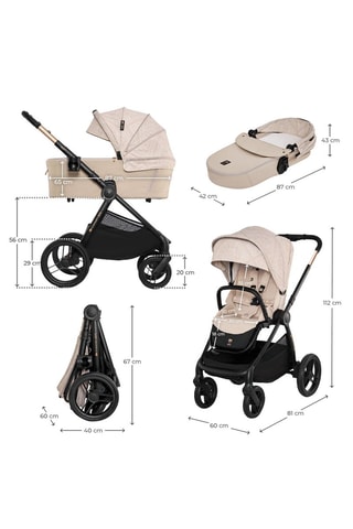 Poussette + accessoires Nea 2  - Dès la naissance - Jusqu'à 27 kg - Noir et beige