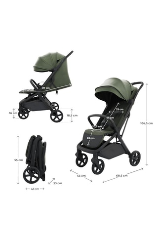 Poussette Nubi 3  - Dès la naissance - Jusqu'à 22 kg - Vert