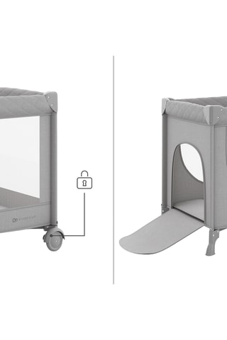 Lit parapluie Leody Up - Dès la naissance - Jusqu'à 15 kg - Gris