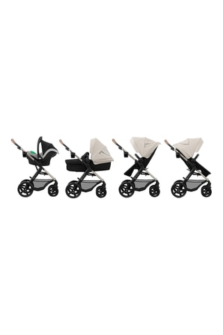 Poussette 4-en-1 + accessoires Moov 2 Eva Wheels - Noir et gris