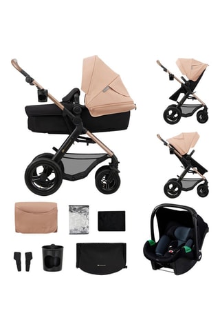 Poussette trio + accessoires Moov 2 Air  - Dès la naissance - Jusqu'à 27 kg - Beige