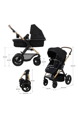 Poussette trio Moov 2 Air - Dès la naissance - Jusqu'à 27 kg - Noir