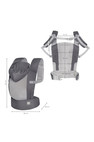 Porte-bébé CarryBee - 3-48 mois - Jusqu'à 20 kg - Gris