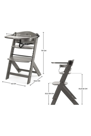 Chaise haute évolutive en hêtre Enock - Dès 6 mois - Jusqu'à 15 kg