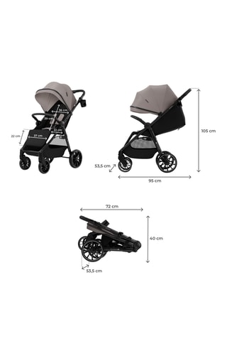 Poussette Grande 2 - Jusqu'à 4 ans - Jusqu'à 22 kg - Beige