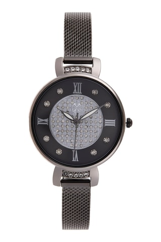 Metalen Quartz Horloge - Zwart en Zilverkleurig