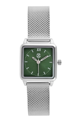 Legering Quartz Horloge - Zilverkleurig en Groen