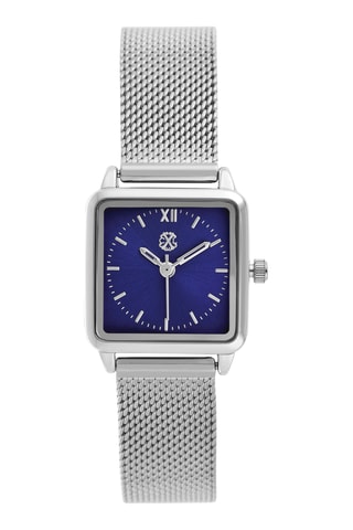 Legering Quartz Horloge - Zilverkleurig en Blauw