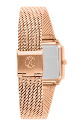 Metalen Quartz Horloge - Roségoudkleurig en Wit
