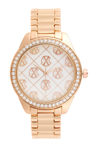 Metalen Quartz Horloge - Goudkleurig en Wit