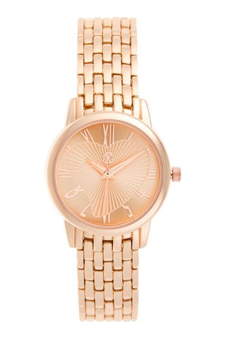 Metalen Quartz Horloge - Roségoudkleurig