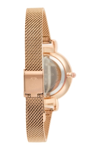 Metalen Quartz Horloge - Roségoudkleurig en Zilverkleurig