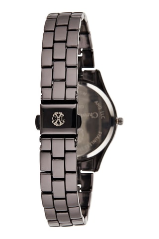Stalen Quartz Horloge   Antraciet
